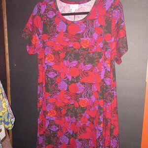 Womens LuLaRoe Carly Dress NWOT bright floral print Sz medium